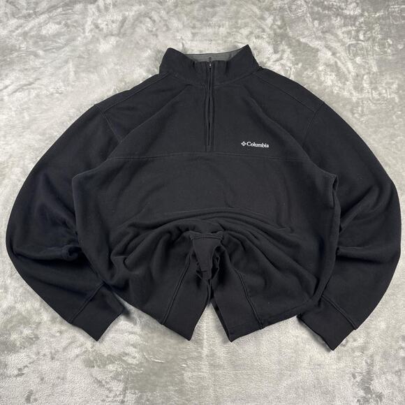 Columbia Sportswear Other - Columbia Quarter Zip Pullover Sweater Men's L Black Knit Long Sleeve